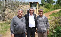 Başkan Şimşek ova yolu çalışmalarını sahada inceledi