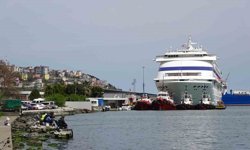 Rus turistler aylar sonra kruvaziyer ile Samsun'da