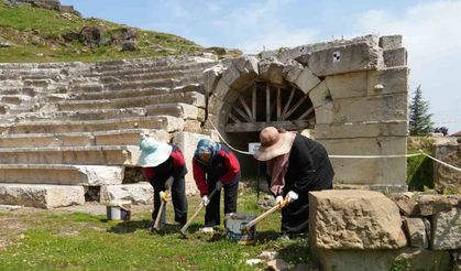 Tarihi kazılara gönüllü katılıyorlar