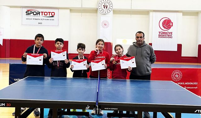 SANKO OKULLARI MASA TENİSİNDE ŞAMPİYON OLDU