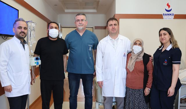 SANKO ÜNİVERSİTESİ HASTANESİ’NDE ANNEDEN OĞLUNA İKİNCİ HAYAT