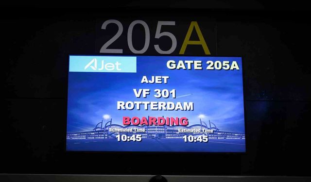 AJet'in İstanbul-Rotterdam seferleri başladı