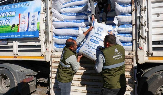 Büyükşehir'in üreticilere yem desteği devam ediyor