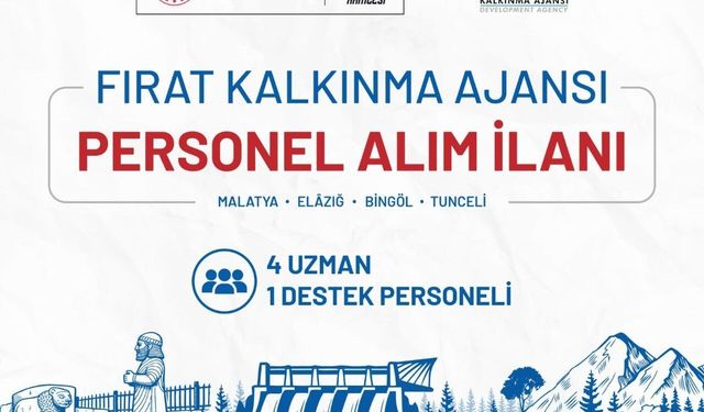 Fırat Kalkınma Ajansı personel alımı yapacak