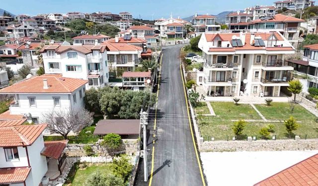 Datça'da 13 kilometre sıcak asfalt serimi tamamlandı