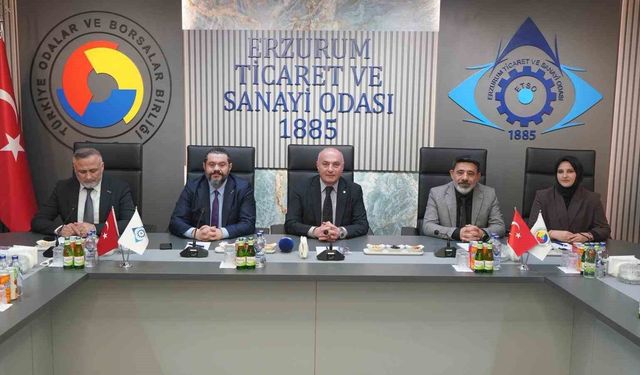 ERSİAD heyetinden ETSO'ya ziyaret: Erzurum'un stratejik önemi masaya yatırıldı