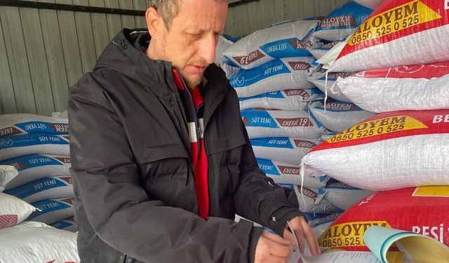Çavdarhisar'da yem satışı yapan işletmelere yönelik denetimler gerçekleştirildi