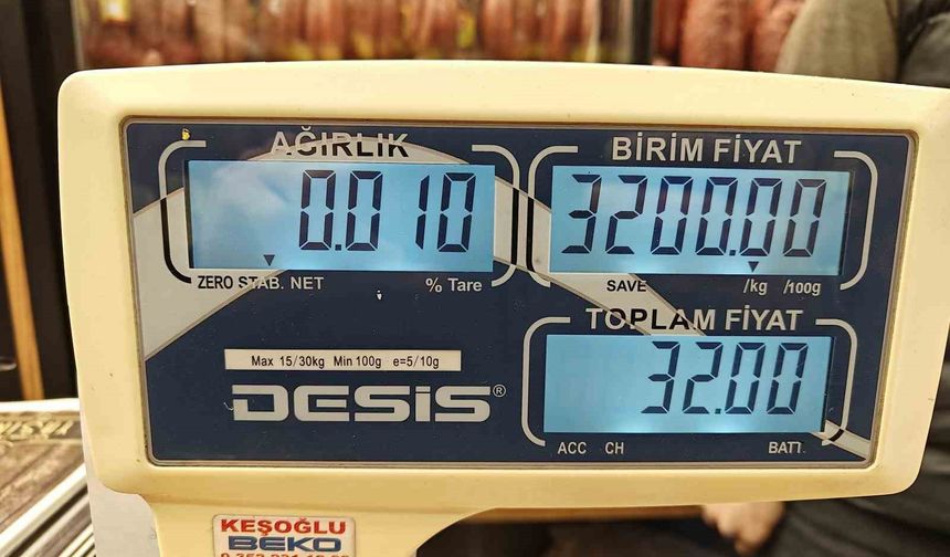 Pastırmanın kilosu raflarda 2 bin TL