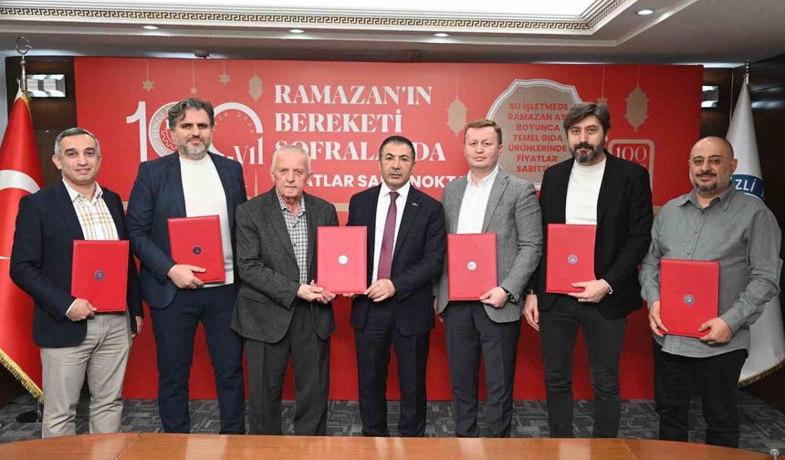 DTO'nun öncülüğünde Denizli'de Ramazan ayında temel gıdada sabit fiyat uygulaması başlatıldı