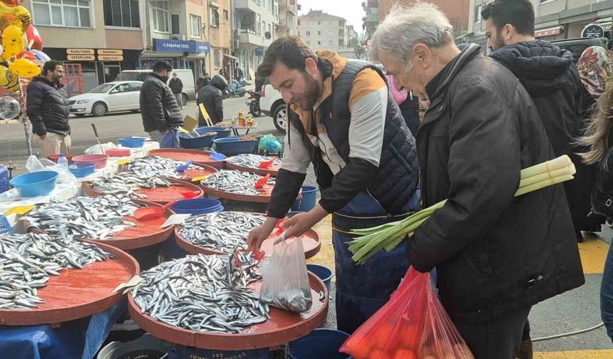 Tekirdağ'da hamsi 50 TL'ye düştü