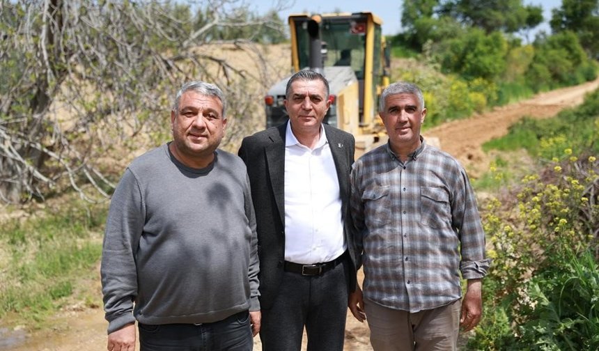 Başkan Şimşek ova yolu çalışmalarını sahada inceledi