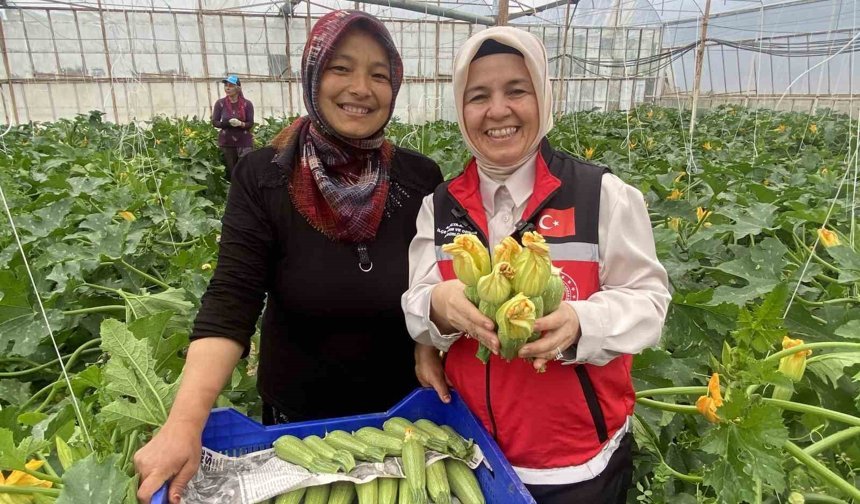 Kadın çiftçi hem üretiyor hem ihraç ediyor hem de pazarda satıyor