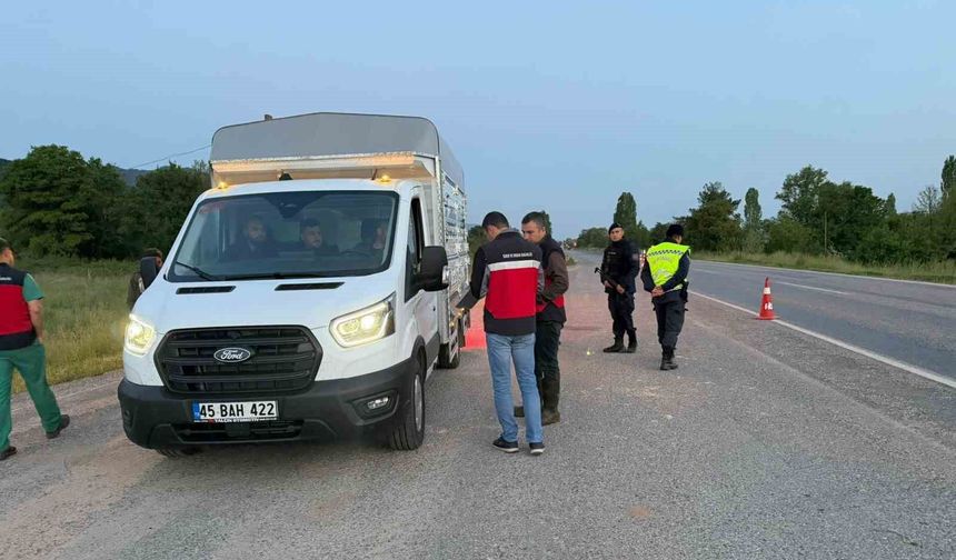 Simav'da yol kontrol faaliyeti
