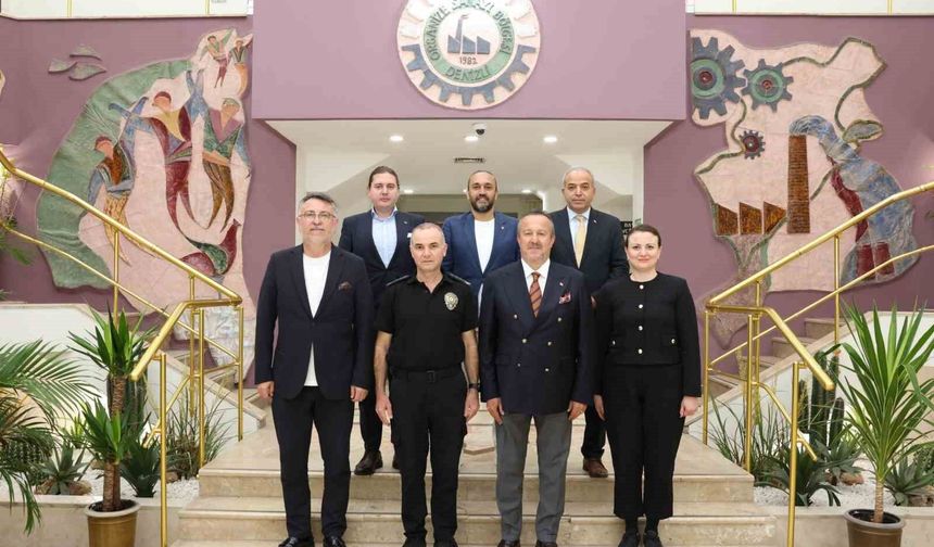 Denizli İl Emniyet Müdürü Sağdıç'tan Denizli OSB Yönetimine tebrik ziyaret etti