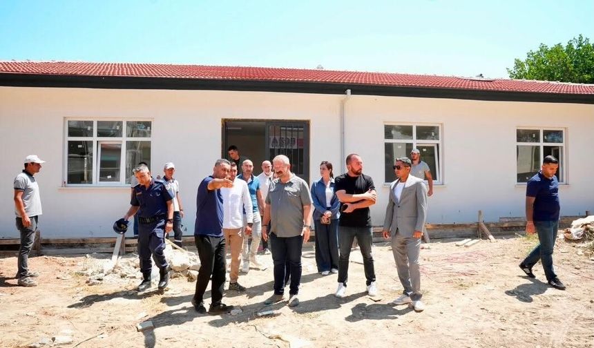 Gömeç'te Karaağaç Mahallesi'nde devlet yatırımları yerinde incelendi