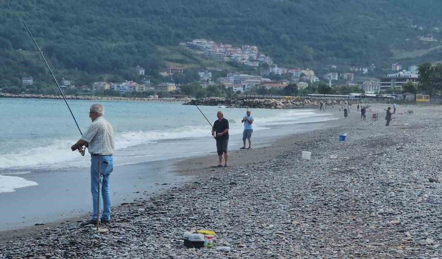 Karadeniz'de balık bolluğu yaşanıyor: Oltasını kapan deniz kenarına koştu
