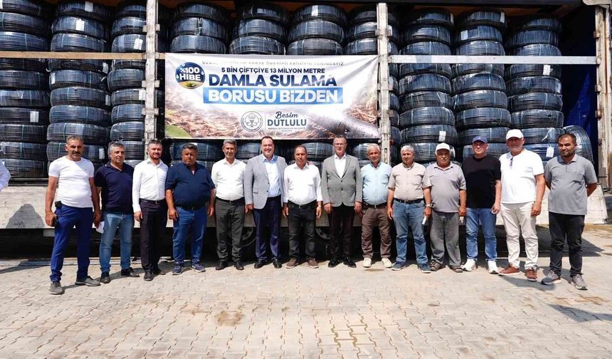 Manisa Büyükşehir'den Alaşehir'e 13,2 milyon TL'lik damla sulama desteği