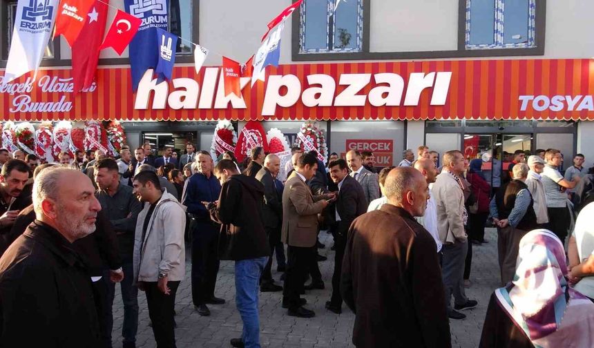 Erzurum'da Halk Pazarı'nın 15. şubesi açıldı