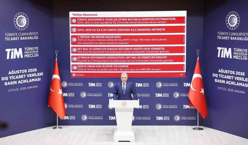 Ticaret Bakanı Bolat: 'Ocak-ağustos dönemi ihracatımız Cumhuriyet tarihimizin en yükseği oldu'