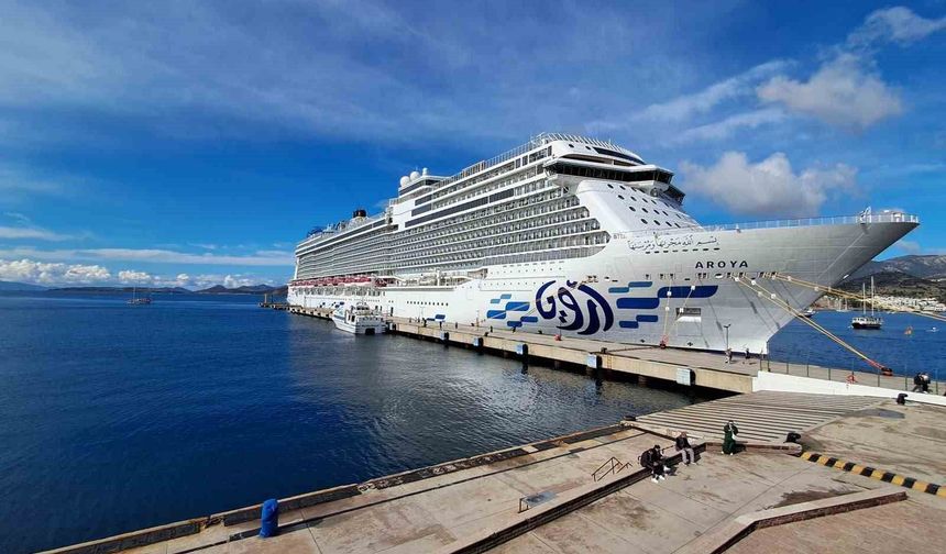 Dev kruvaziyer bin 203 yolcusuyla Bodrum'a geldi