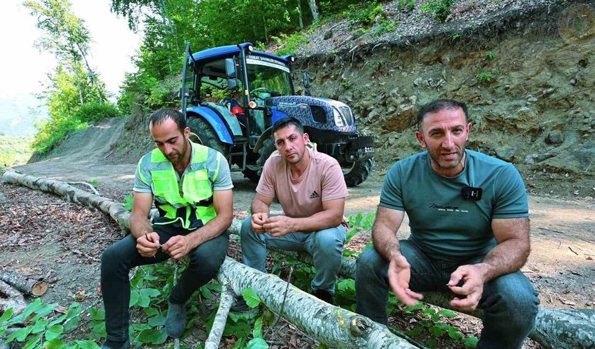 Köyüne dönen vatandaşa Orköy'den traktör desteği