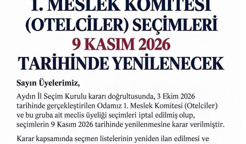 KUTO'da otelciler komitesi seçimi yenilenecek