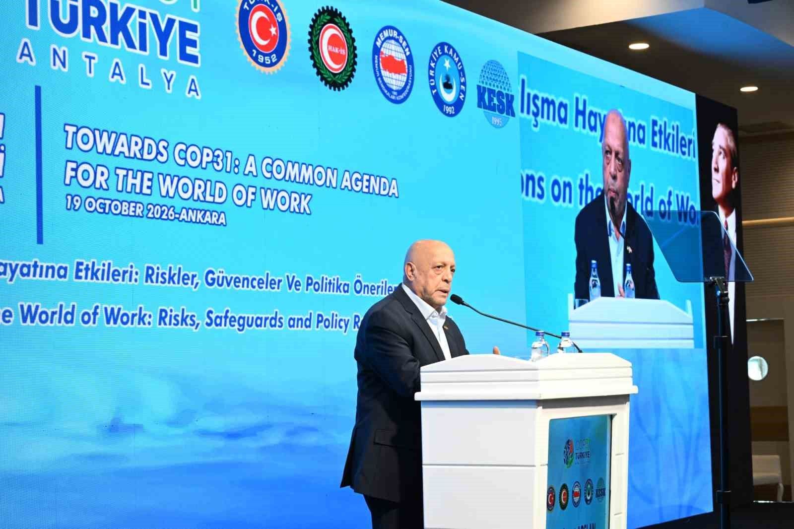 HAK-İŞ Genel Başkanı Arslan: 'Dönüşümün maliyetinin çalışanlara ve emek hareketine yüklenmemesini istiyoruz'